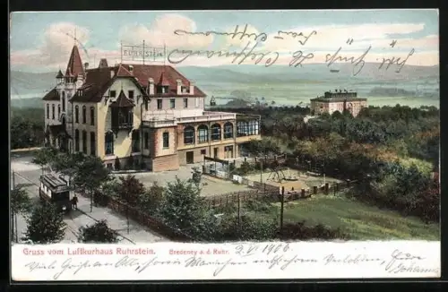 AK Bredeney a. d. Ruhr, Luftkurhaus Ruhrstein, Hotel u. Pension, Besitzer W. Hartmann