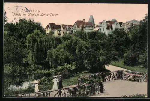 AK Magdeburg, Partie im Königin Luise-Garten