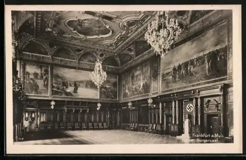 AK Alt-Frankfurt, Römer, Bürgersaal, 