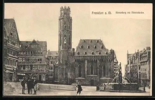 AK Alt-Frankfurt, Römerberg mit Nikolaikirche