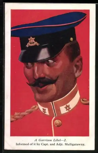 Künstler-AK Britischer Soldat in Uniform, A Garrison Libel 2