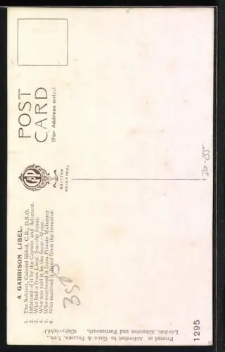 Künstler-AK Britischer Soldat in Uniform, A Garrison Libel 2