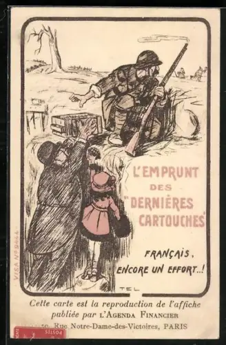 AK Zivilisten unterstützen den französischen Soldaten im Felde, Kriegshilfe