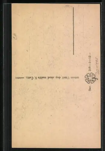 AK Soldaten in Uniform mit Säbel und Fahne