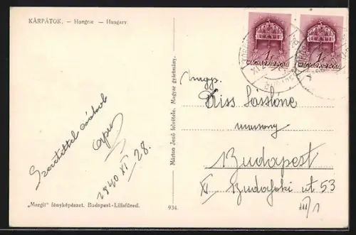 AK Havasalja, Hoverla 2058 m a Studeni patakkal