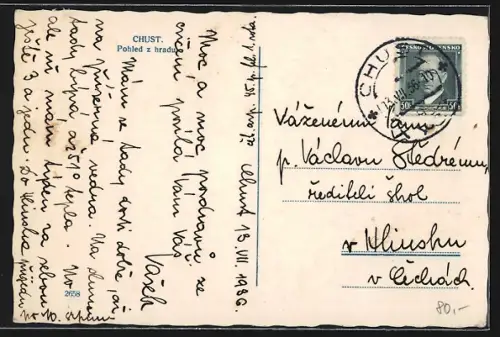 AK Chust, Pohled z hradu