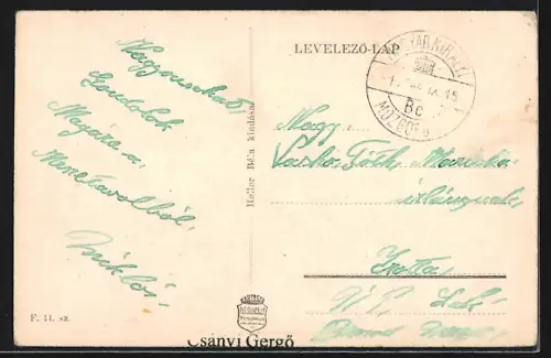 AK Huszt, Rákóczi-Strasse und Ruine