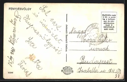 AK Fenyvesvölgy, Panorama