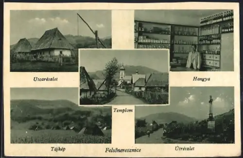 AK Felsöneresznice, Templom, Tajkep, Utreszlet