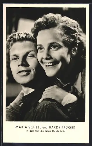 AK Schauspielerin Maria Schell und Schauspieler Hardy Krüger in So lange Du da bist