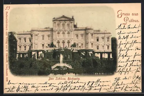 AK Putbus, das Schloss, Rückseite