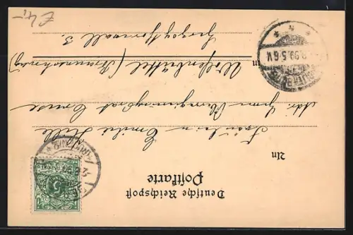 AK Putbus, das Schloss, Rückseite