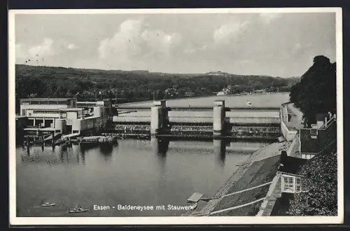 AK Essen, Baldeneysee mit Stauwerk