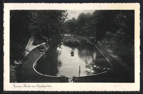 AK Essen, Partie im Stadtgarten
