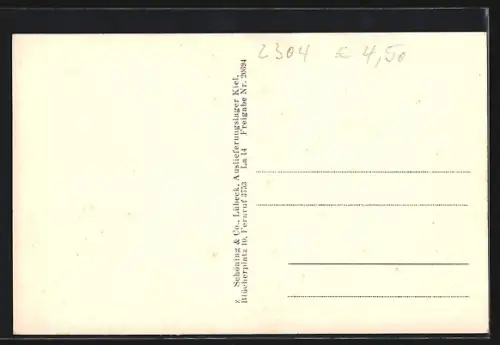 AK Laboe, Ehrenmal, Strand, Promenade, Blick von oben