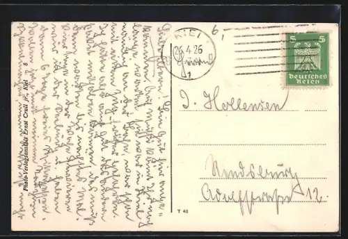 AK Kiel, Blick vom Rathausturm