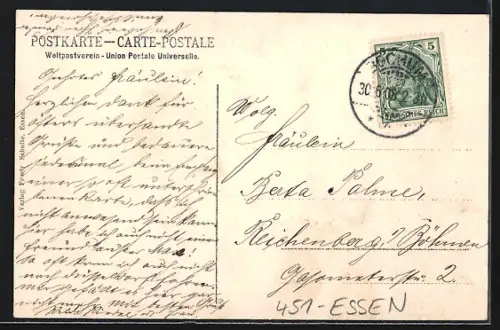 AK Essen, Partie im Stadtgarten