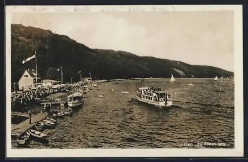 AK Essen, Baldeney-See, Dampfer, Segelboote