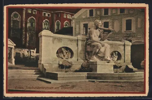 AK Essen, Jahrhundertbrunnen am Steeler Tor