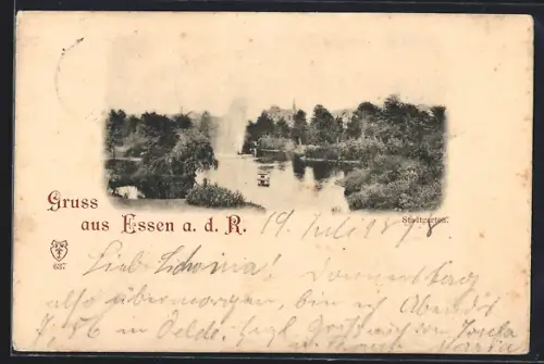 AK Essen a. d. R., Stadtgarten
