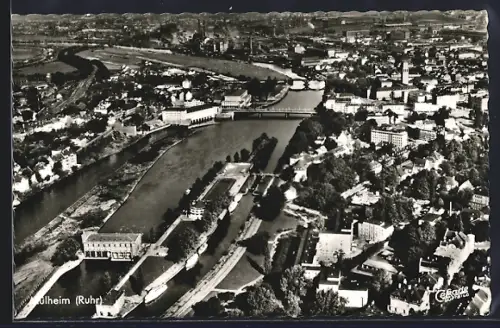 AK Mülheim /Ruhr, Luftbild d. Innenstadt