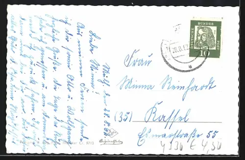 AK Mülheim /Ruhr, Luftbild d. Innenstadt