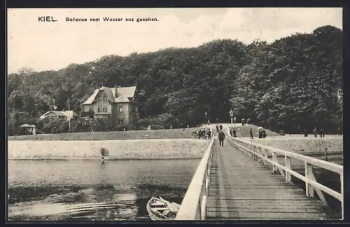 AK Kiel, Bellevue vom Wasser aus gesehen