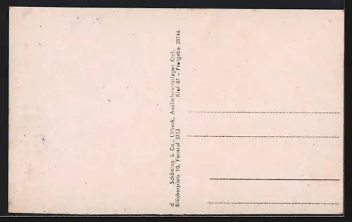 AK Kiel, Strassenpartie mit Strassenbahn