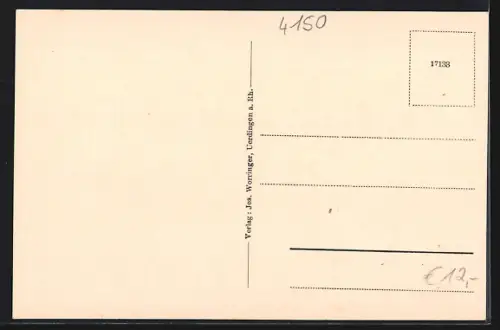 AK Uerdingen a. Rh., Rheinfähre mit Hafen