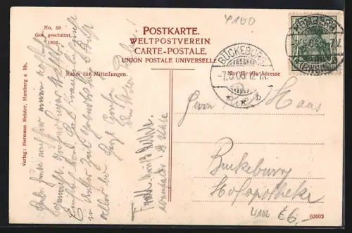 AK Homberg am Rh., Hotel Hadtstein, Rheinansicht mit Dampfschiffen