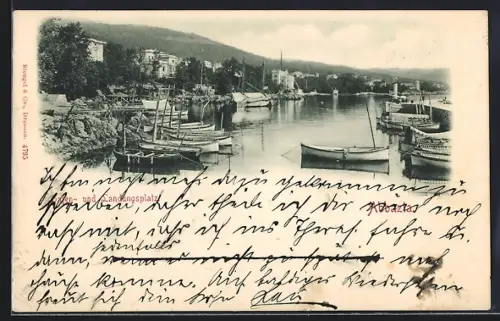 AK Abbazia, Hafen- und Landungsplatz