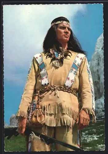 AK Pierre Brice als Winnetou in Karl Mays Winnetou
