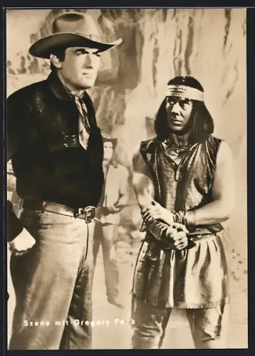AK Schauspieler Gregory Peck in dem Film Mackennas Gold