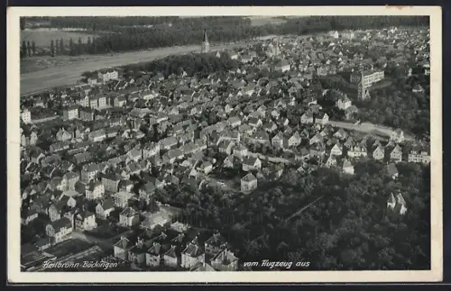 AK Heilbronn-Böckingen, Ortsansicht vom Flugzeug aus