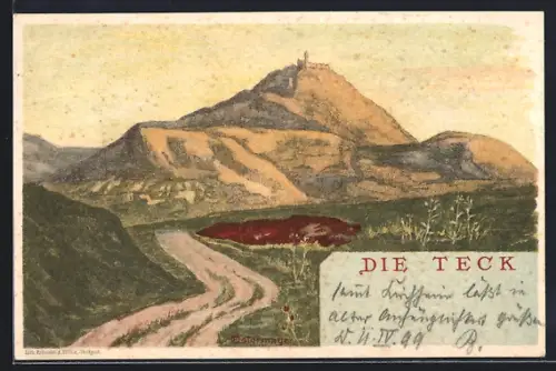 AK Teck, Ausblick auf die Ruine Teck