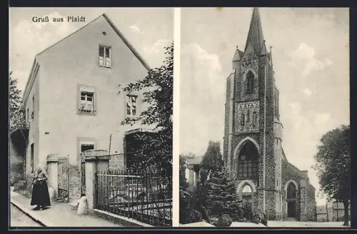 AK Plaidt, Kirche, Gebäudeansicht Mühlenweg 33