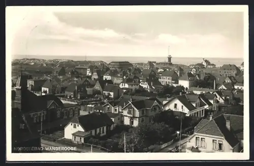 AK Wangerooge, Blick auf den Ort mit Nordsee