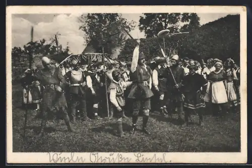 AK Tecklenburg, Dt. Heimatfestspiele 1924, Theaterszene