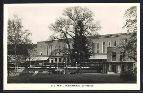 AK Weimar / Thür., Weimarhalle, Terrassen