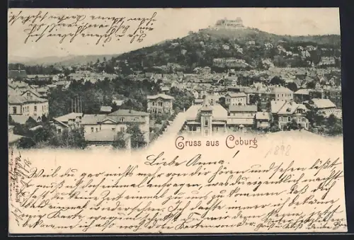 AK Coburg, Blick auf den Ort