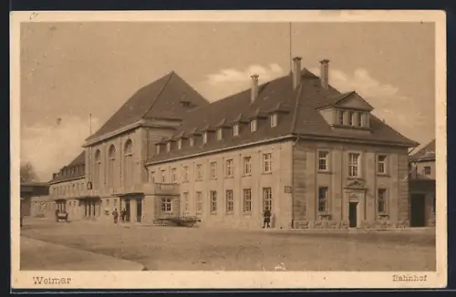 AK Weimar / Thüringen, Partie am Bahnhof