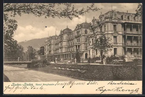AK Baden-Baden, Gesamtansicht vom Hotel Stephanie
