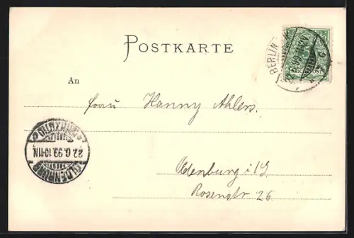 AK Berlin-Friedrichshain, Die Oberbaumbrücke von der Spree aus