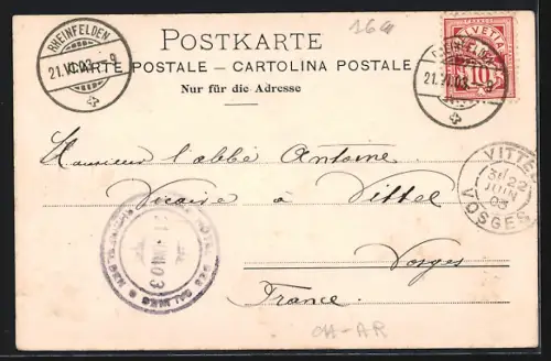 AK Rheinfelden, Gasthaus mit Innenansicht