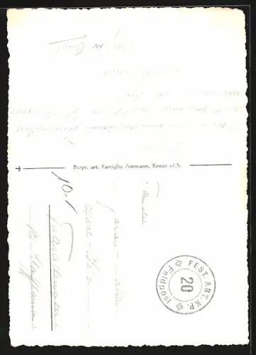 AK Ronco, Panorama mit Kirche