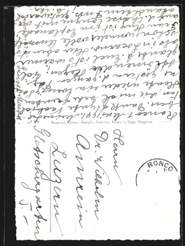 AK Ronco s /A., Panorama mit Kirche