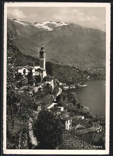 AK Ronco, Panorama mit Kirche