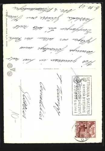 AK Ronco, Panorama mit Kirche