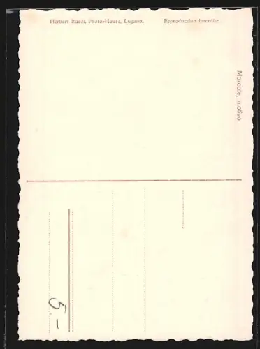 AK Morcote, Ortspartie mit Schafhirtin