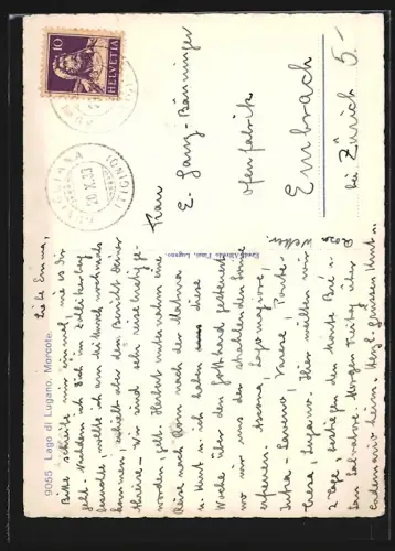 AK Morcote /Lago di Lugano, Kirche mit Bäumen